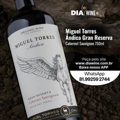 Vinho Miguel Torres Ándica Gran Reserva Cabernet Sauvignon Tinto 750ml