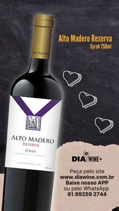 Vinho Alto Madero Reserva Syrah Tinto 750ml