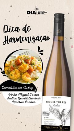 Vinho Miguel Torres Ándica Gewürztraminer Reserva Branco 750ml