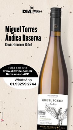 Vinho Miguel Torres Ándica Gewürztraminer Reserva Branco 750ml
