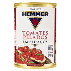 Tomate Pelado em Pedaços Hemmer Lata Unidade 240g