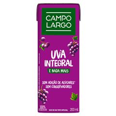 Suco de Uva Integral Campo Largo Unidade 200ml