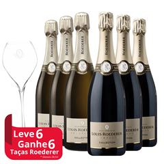 Champagne Louis Roederer Collection 244/245 750ml Leve 6 Ganhe 1 Caixa de Taças 