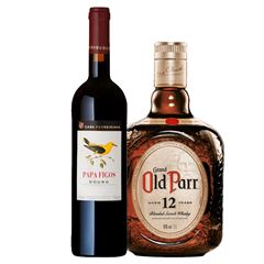 Whisky Old Par 12 Anos 1000ml + Vinho Papa Figos Tinto 750ml 