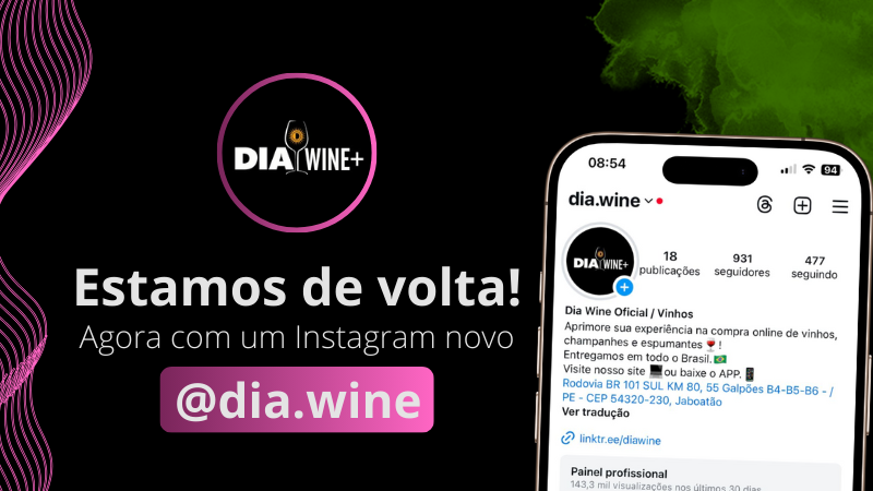 Estamos de volta no Instagram! 🎉🍷